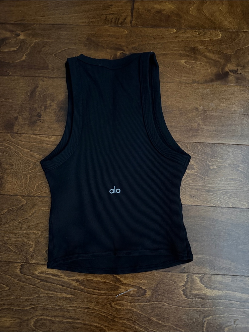 ALO Yoga Black Ribbed Tank Top